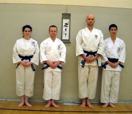 Isabel, Slava, Yan and Richard passed their 2nd dan exams in December